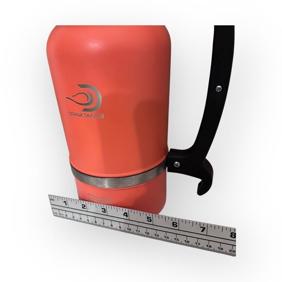 DrinkTanks Growler Travel Keg 64oz Steel Craft with Keg Cap in Coral: Rare Color - Picture 3 of 16